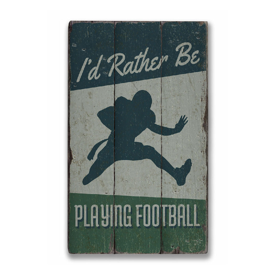 Running Back Rustic Wood Sign