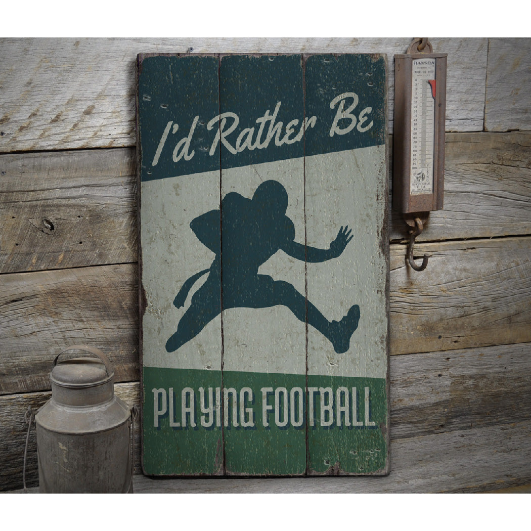 Running Back Rustic Wood Sign