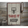 Hoop Rustic Wood Sign