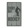 Great Day for Hockey Rustic Wood Sign