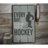 Great Day for Hockey Rustic Wood Sign