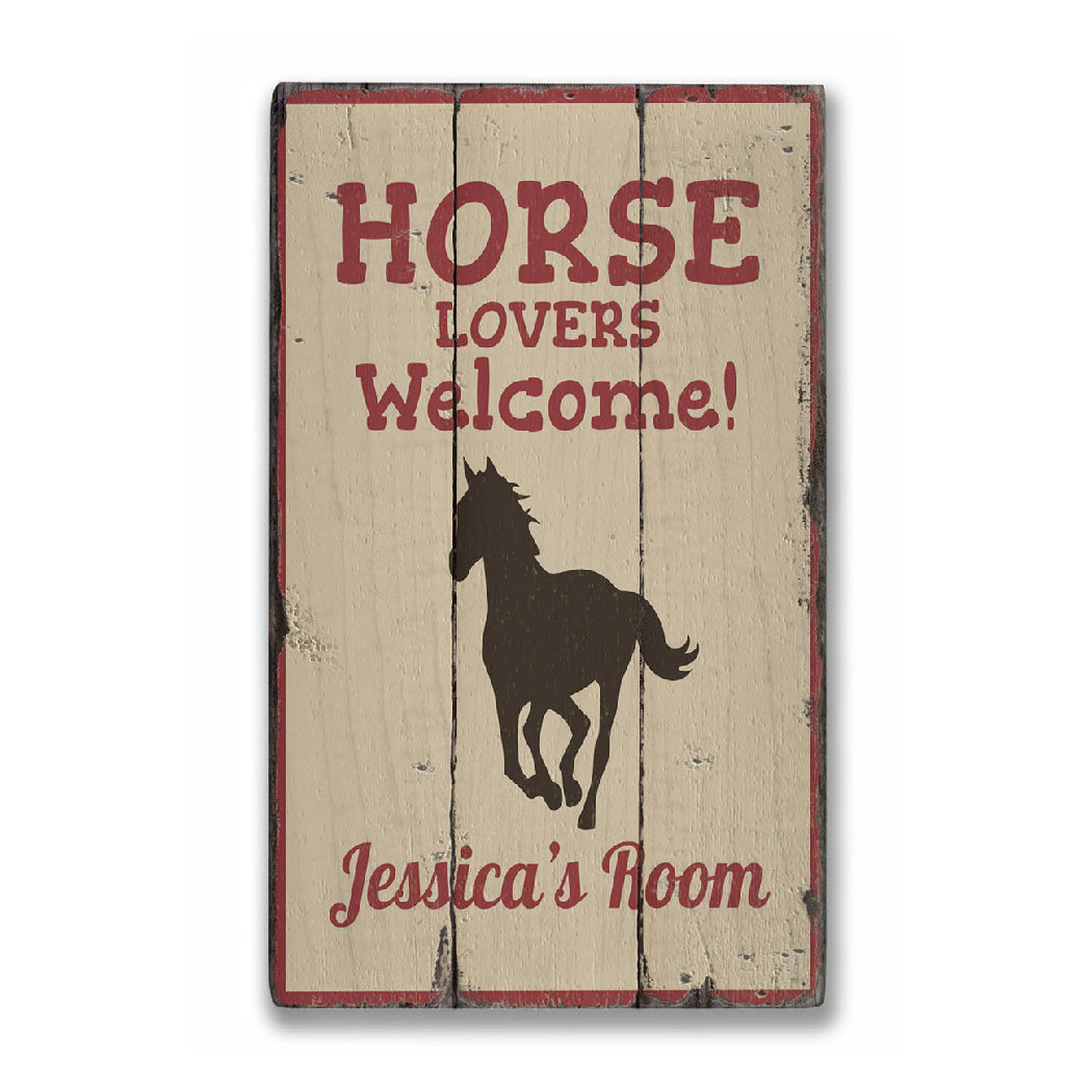 Horse Lover Rustic Wood Sign