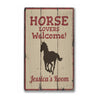 Horse Lover Rustic Wood Sign