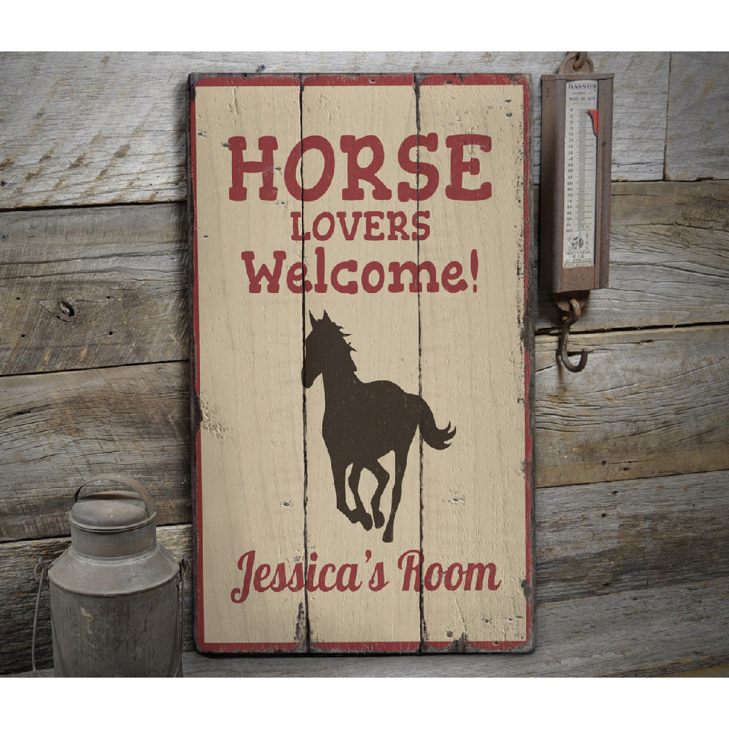 Horse Lover Rustic Wood Sign