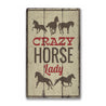 Crazy Horse Lady Rustic Wood Sign