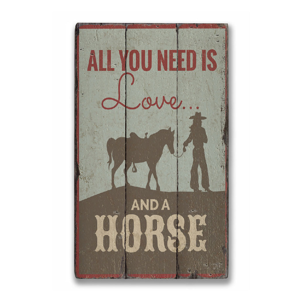 Horse Quote Rustic Wood Sign