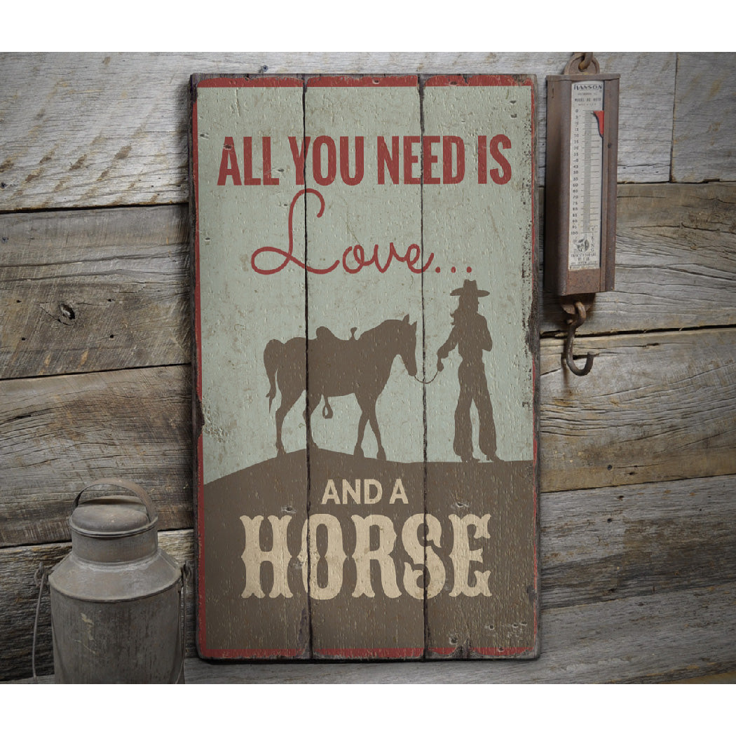 Horse Quote Rustic Wood Sign