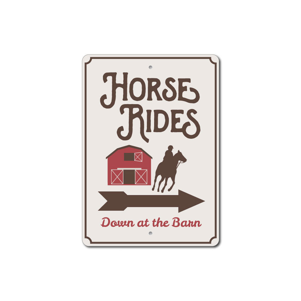 Horse Rides at the Barn Sign