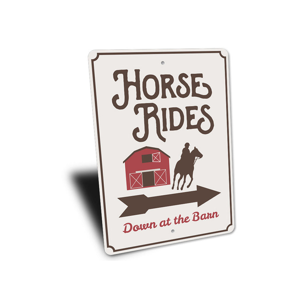 Horse Rides at the Barn Sign