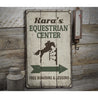 Equestrian Center Rustic Wood Sign