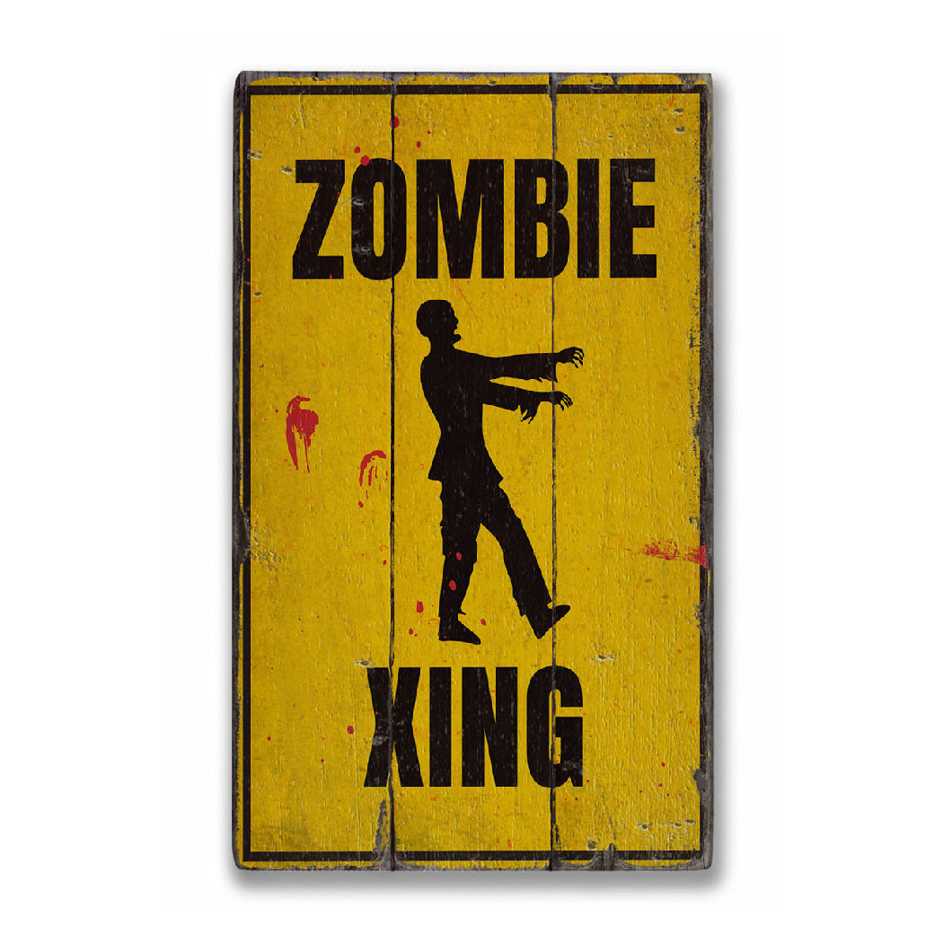 Zombie Crossing Rustic Wood Sign