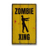 Zombie Crossing Rustic Wood Sign