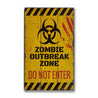 Zombie Do Not Enter Rustic Wood Sign