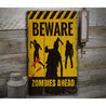 Beware Zombies Ahead Rustic Wood Sign