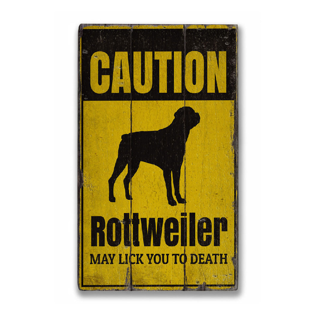 Rottweiler Rustic Wood Sign