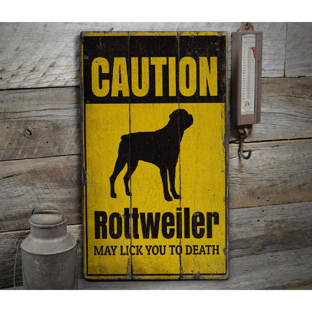 Rottweiler Rustic Wood Sign