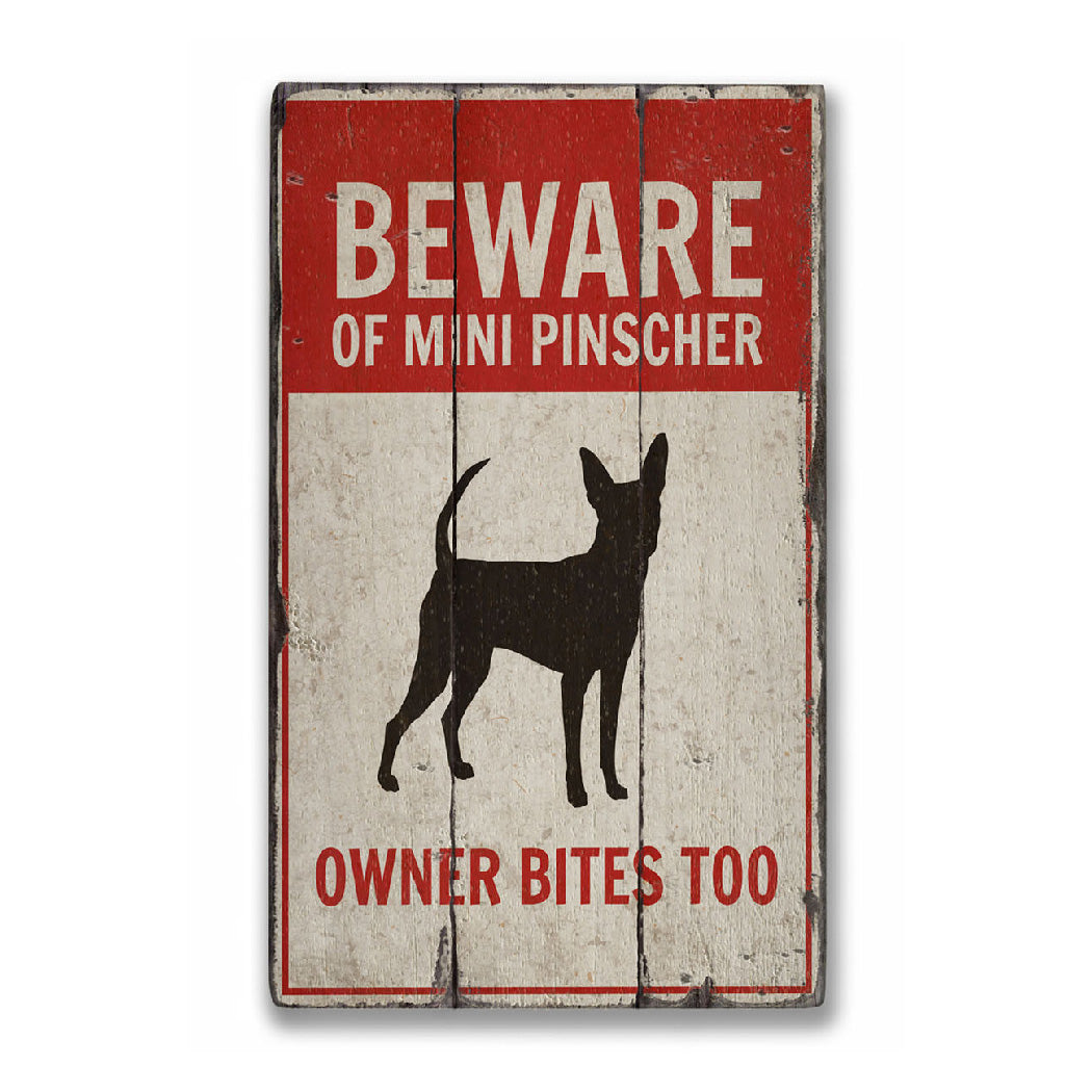 Mini Pinscher Rustic Wood Sign