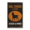 Bull Terrier Rustic Wood Sign