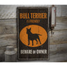 Bull Terrier Rustic Wood Sign