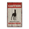 Doberman Pinscher Rustic Wood Sign