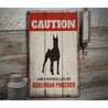 Doberman Pinscher Rustic Wood Sign