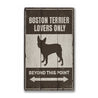 Boston Terrier Rustic Wood Sign