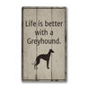 Greyhoud Rustic Wood Sign