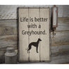 Greyhoud Rustic Wood Sign