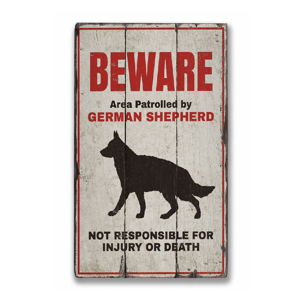 German Shepherd Rustic Wood Sign