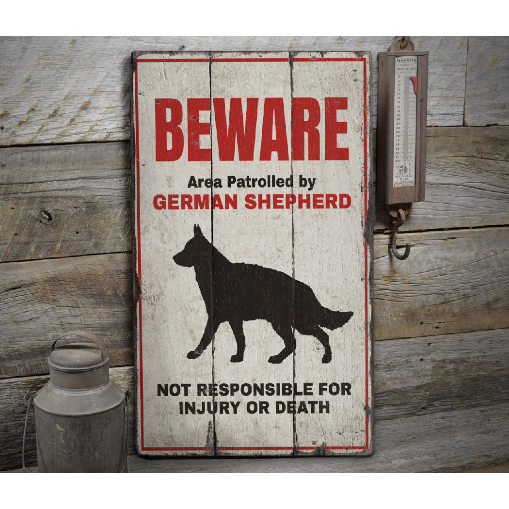 German Shepherd Rustic Wood Sign