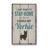 Yorkie Rustic Wood Sign