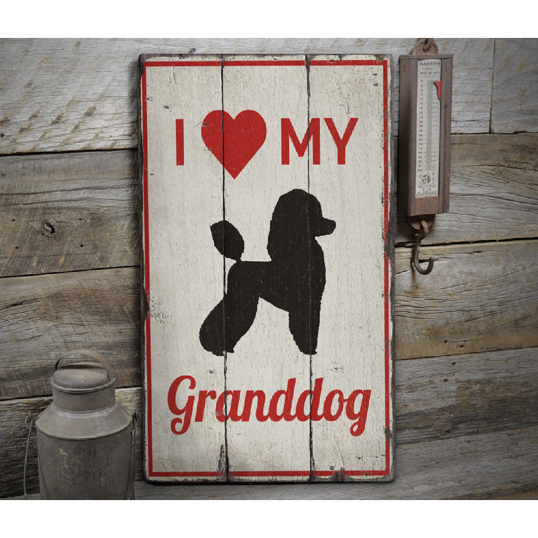 Granddog Rustic Wood Sign