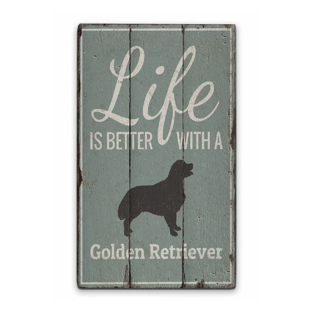 Retriever Rustic Wood Sign