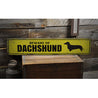 Dachshund Danger Rustic Wood Sign