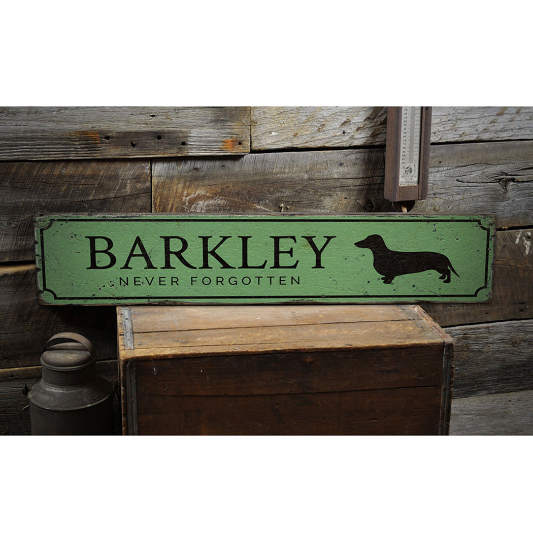 In Memory Dog Rustic Wood Sign