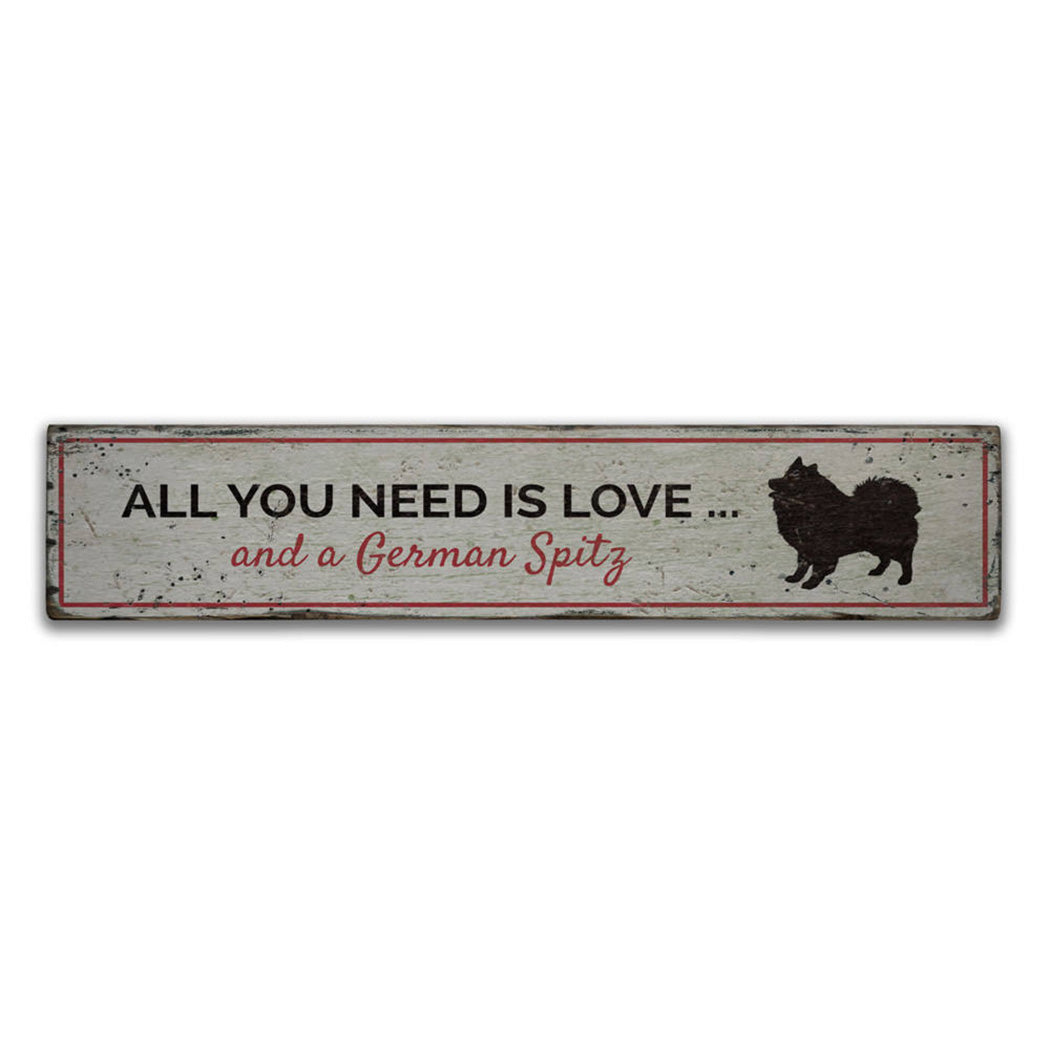 Love Dog Rustic Wood Sign