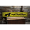 Caution German Shepherd Rustic Wood Sign