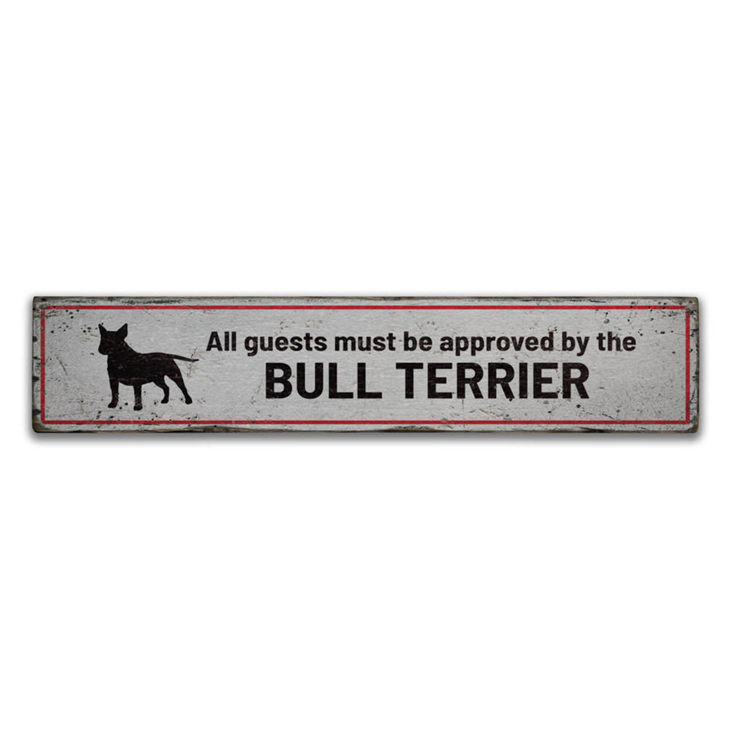 Bull Terrier Home Rustic Wood Sign