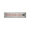 Fresh Crab Legs Directional Rustic Wood Sign