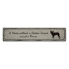 Boston Terrier House Rustic Wood Sign