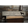 Boston Terrier House Rustic Wood Sign