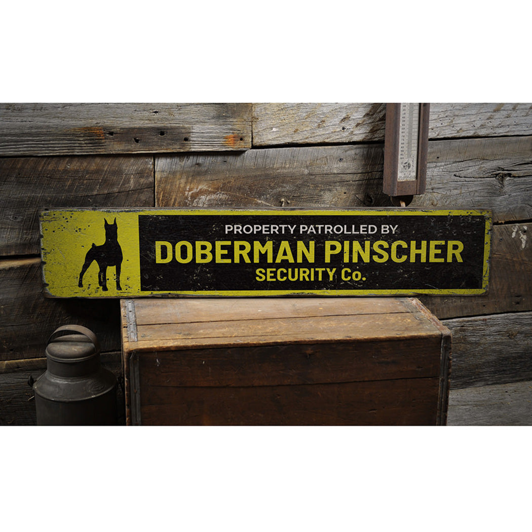 Dog Security Company Rustic Wood Sign