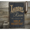 Help Wanted Laundry Rustic Wood Sign