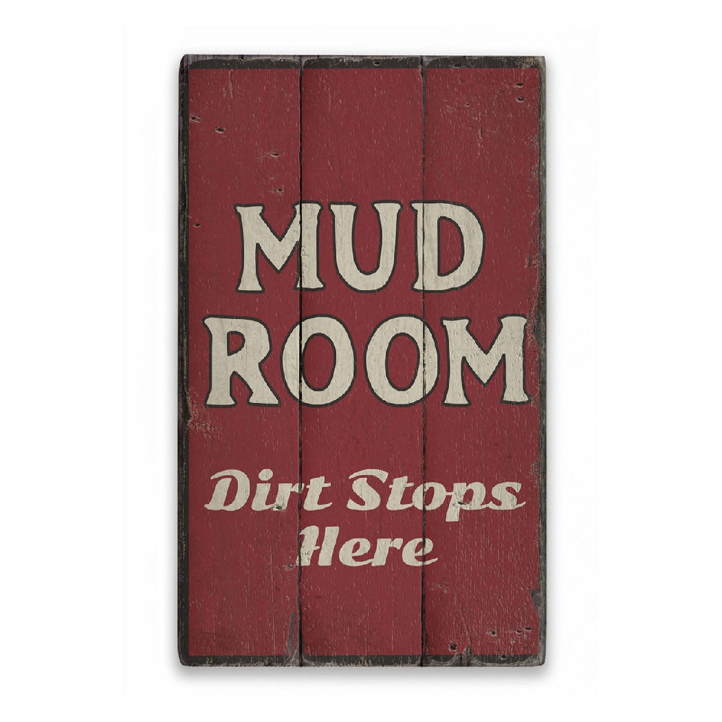 Mud Room Rustic Wood Sign