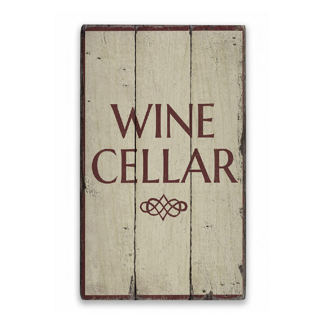 Home Wine Cellar Rustic Wood Sign