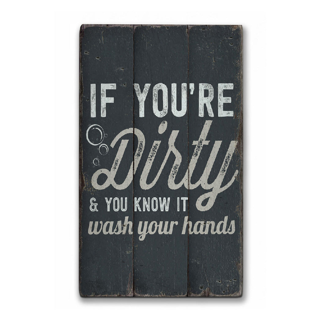 Wash Your Hands Rustic Wood Sign