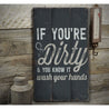 Wash Your Hands Rustic Wood Sign