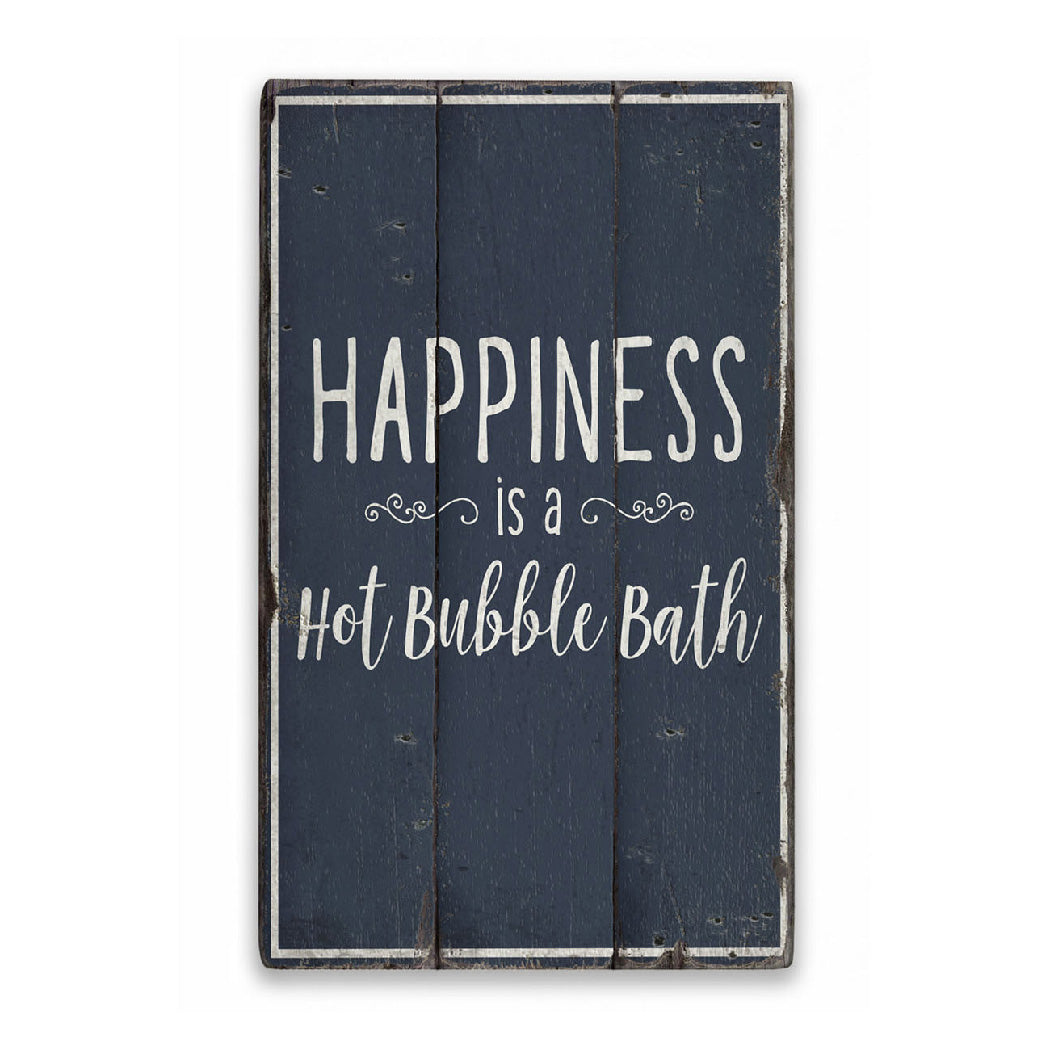 Bubble Bath Rustic Wood Sign