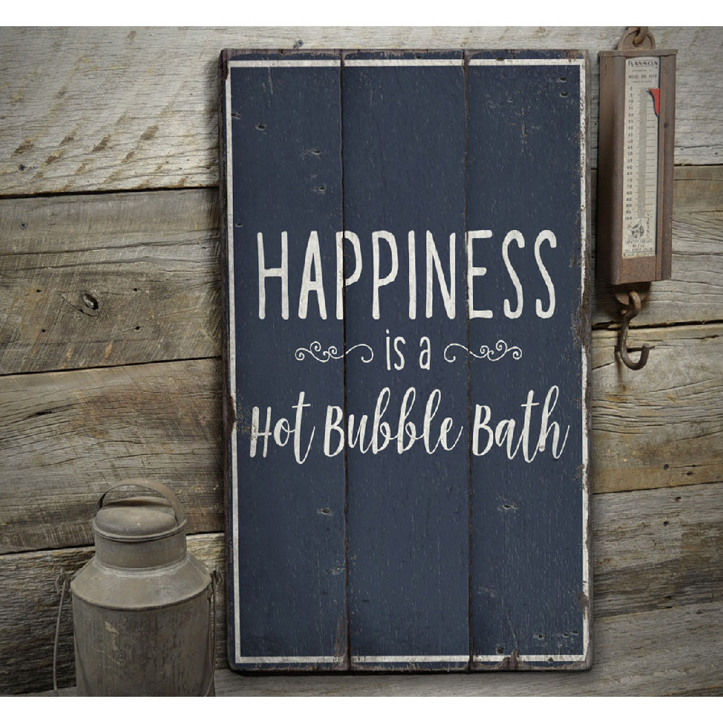 Bubble Bath Rustic Wood Sign