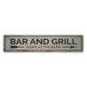 Bar and Grill Rustic Wood Sign